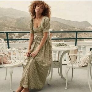 Doen Green Gingham Kennedy Dress